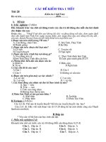 Bộ đề KT thường xuyên NV6 kì 1