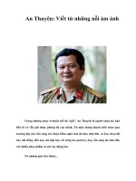 An Thuyên: Viết từ những nỗi ám ảnh