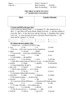 De KT 45 phút Anh 8