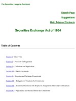Securities Exchange Act Of 1934
