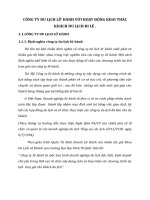 CÔNG TY DU LỊCH LỮ HÀNH VỚI HOẠT ĐỘNG KHAI THÁC KHÁCH DU LỊCH ĐI LẺ