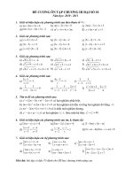 Đề cương ô tập ĐS 10 - chương 3