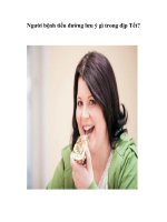 Người bệnh tiểu đường lưu ý gì trong dịp Tết?