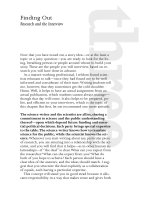 Finding Out - Research and the Interview