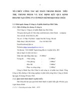 TỔ CHỨC CÔNG TÁC KẾ TOÁN THÀNH PHẨM  TIÊU THỤ THÀNH PHẨM VÀ XÁC ĐỊNH KẾT QUẢ KINH DOANH TẠI CÔNG TY CỔ PHẦN BÁNH KẸO HẢI CHÂU