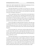 NHẬN XÉT  KIẾN NGHỊ ĐỂ PHÁT TRIỂN QUAN HỆ ĐẠI LÝ CỦA CÁC NGÂN HÀNG THƯƠNG MẠI VIỆT NAM