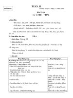 giaóan lớp 1 tuần 11 ( 2 buổi  Mận )