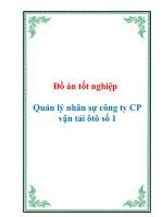 Đồ án tốt nghiệp - Quản lý nhân sự công ty CP vận tải ôtô số 1