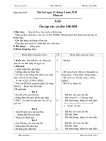 Các môn - Tuần 1