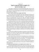 NHỮNG PHƯƠNG PHÁP NGHIÊN CÚU QUẦN XÃ THỰC VẬT