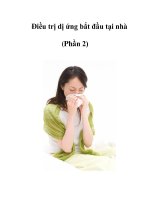 Ðiều trị dị ứng bắt đầu tại nhà (Phần 2)
