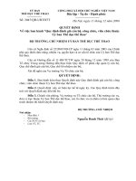 Quy định đánh giá cán bộ, công chức, viên chức thuộc Uỷ ban Thể dục thể thao”