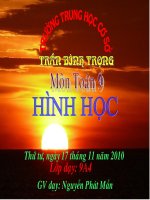 Vi trí tương đối của đường thẳng và đường tròn(10-11)