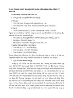 THỰC TRẠNG HOẠT  ĐỘNG XUẤT KHẨU NÔNG SẢN CỦA CÔNG TY VILEXIM