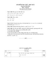 De kiem tra giua ky Toan 8 (Lop chon)- Hay