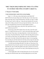 THỰC TRẠNG HOẠT ĐỘNG ĐẤU THẦU CỦA CÔNG TY CỔ PHẦN THI CÔNG CƠ GIỚI VÀ DỊCH VỤ