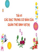 Các đặc trưng của quần thể - bài 38