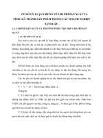 CƠ SỞ LÝ LUẬN CHUNG VỀ CHI PHÍ SẢN XUẤT VÀ TÍNH GIÁ THÀNH SẢN PHẨM TRONG CÁC DOANH NGHIỆP SẢNXUẤT