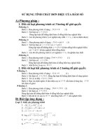 Phương pháp đơn điệu trong phương trình , Bất phương trình và hệ