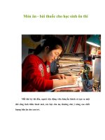 Món ăn - bài thuốc cho học sinh ôn thi