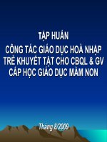 Qui trình GDHN trẻ khuyết tật