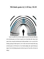 Mô hình quản trị 1.10 hay 10.10