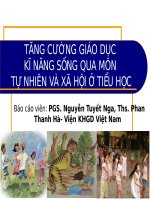 Bài 4,5: Giáo dục KNS môn TNXH