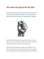 Sức mạnh của nguyên tắc đơn giản