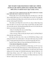 MỘT SỐ KIẾN NGHỊ NHẰM HOÀN THIỆN QUY TRÌNH ĐÁNH GIÁ HỆ THỐNG KIỂM SOÁT NỘI BỘ THỰC HIỆN BỞI CÔNG TY KIỂM TOÁN VIỆT NAM