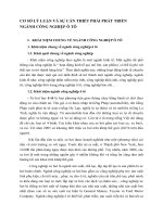 CƠ SỞ LÝ LUẬN VÀ SỰ CẦN THIẾT PHẢI PHÁT TRIỂN NGÀNH CÔNG NGHIỆP Ô TÔ