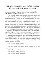 PHÂN TÍCH HOẠT ĐỘNG XUẤT KHẨU Ở CÔNG TY  CỔ PHẦN XUẤT NHẬP KHẨU TẠP PHẨM