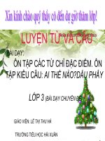 tìm hiểu đặc điểm từ