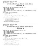 DE CUONG ON TAP ĐỊA LÍ 11