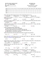 KIỂM TRA 1 TIẾT -11CB( BÀI 1)