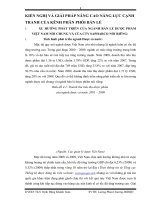 KIẾN NGHỊ VÀ GIẢI PHÁP NÂNG CAO NĂNG LỰC CẠNH TRANH CỦA KÊNH PHÂN PHỐI BÁN LẺ