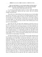 MỘT SỐ MÔ HÌNH VÀ GIẢI PHÁP HÌNH THÀNH PHÁT TRIỂN TỔ CHỨC MARKETING Ở CÁC DOANH NGHIỆP THƯƠNG MẠI TRÊN ĐỊA BÀN HÀ NỘI