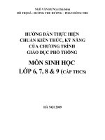 Chuẩn kiến thức kỹ năng môn Sinh học THCS