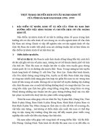 THỰC TRẠNG CHUYỂN DỊCH CƠ CẤU NGÀNH KINH TẾ