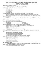 Đề+HD chấm Ngwx văn 8