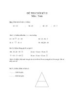 đề thi cuối kỳ 2 - lớp 1