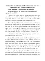 ĐỊNH HƯỚNG CHUYỂN DỊCH CƠ CẤU CÔNG NGHIỆP VIỆT NAM TRONG ĐIỀU KIỆN HỘI NHẬP ĐẾN NĂM 2020