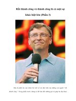 Rất thành công và thành công là cả một sự khác biệt lớn (Phần 3)