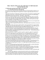 THỰC TRẠNG CÔNG TÁC XÚC TIẾN ĐẦU TƯ TRÊN ĐỊA BÀN THÀNH PHỐ HÀ NỘI