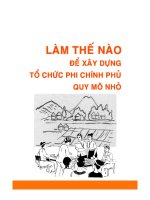 Làm thế nào để xây dựng tổ chức chính phủ quy mô nhỏ