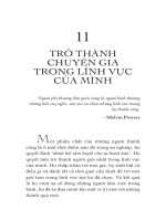 TRỞ THÀNH CHUYÊN GIA TRONG LĨNH VỰC CỦA MÌNH