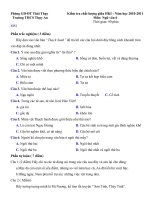 Đề khảo sát giữa học kì I môn Ngữ văn 6 - Có đáp án