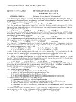 đề thi thử đại hoc lần 6 năm 2010