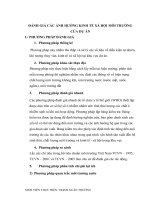 ĐÁNH GIÁ CÁC ẢNH HƯỞNG KINH TẾ XÃ HỘI MÔI TRƯỜNG CỦA DỰ ÁN