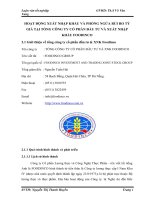 HOẠT ĐỘNG XUẤT NHẬP KHẨU VÀ PHÒNG NGỪA RỦI RO TỶ GIÁ TẠI TỔNG CÔNG TY CỔ PHẦN ĐẦU TƯ VÀ XUẤT NHẬP KHẨU FOODINCO