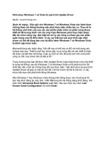 Khôi phục Windows 7 và Vista từ quá trình Update Driver